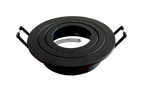 MR16 Round Matt black, Cutting size 80x2.1 (mm) , Dimensions 92x28 (mm)