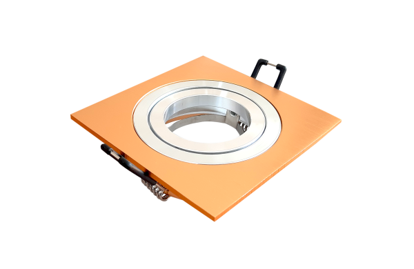MR16 Square Drawing gold, Cutting size 80x2.1 (mm) , Dimensions 92x92x28 (mm)