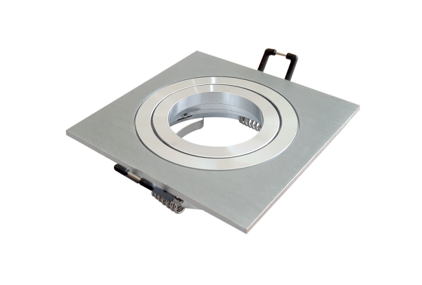 MR16 Square Drawing silvery, Cutting size 80x2.1 (mm) , Dimensions 92x92x28 (mm)