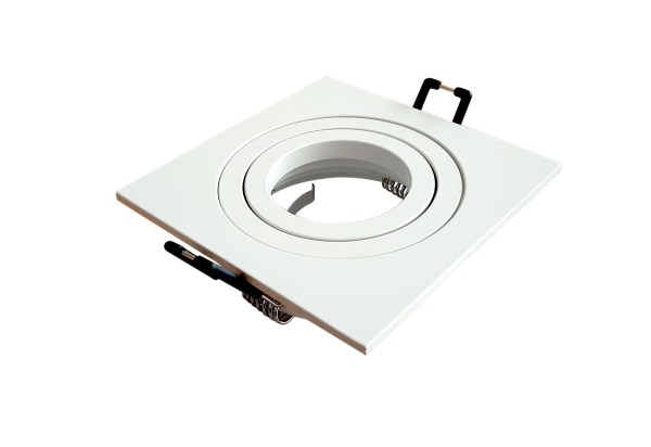 MR16 Square Matt white, Cutting size 80x2.1 (mm) , Dimensions 92x92x28 (mm)