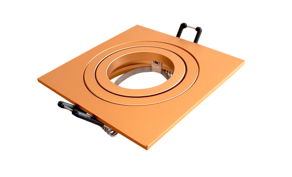 MR16 Square Sandy gold, Cutting size 80x2.1 (mm) , Dimensions 92x92x28 (mm)