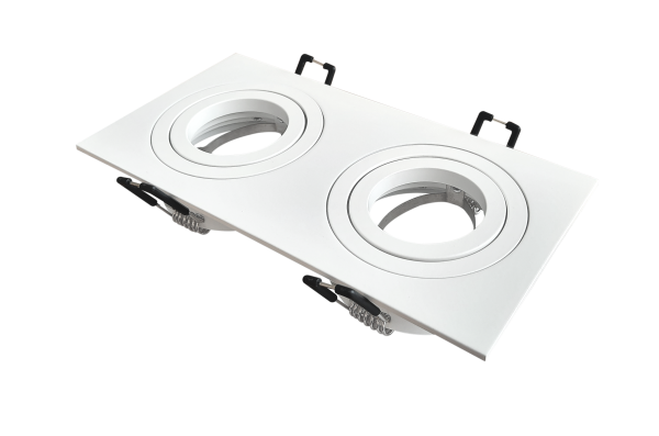 MR16 Square Matt white, Cutting size 170x80 (mm), Dimensions 185x92x28 (mm)