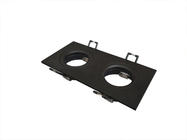 MR16 Square Matt black, Cutting size 60 (mm) , Dimensions 158x79x26 (mm)