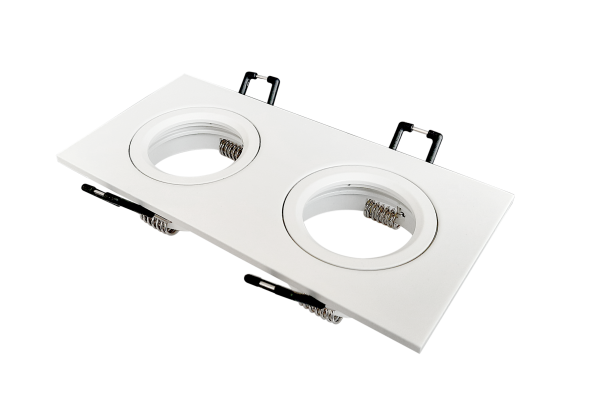 MR16 Square Matt white, Cutting size 60 (mm) , Dimensions 158x79x26 (mm)