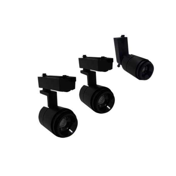 Track Light 365 / A / B / C Non-Dim 12W 1,080lm 90lm/w 3,000K 10-50D Black KBM Lighting
